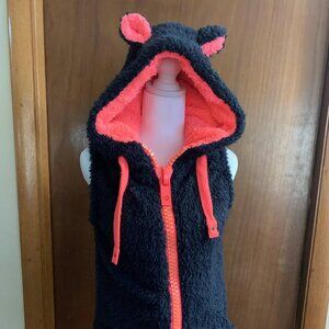 Hollyland The Basics Hooded Fleece Sherpa Vest w/ Cat Ears Size XS NWT